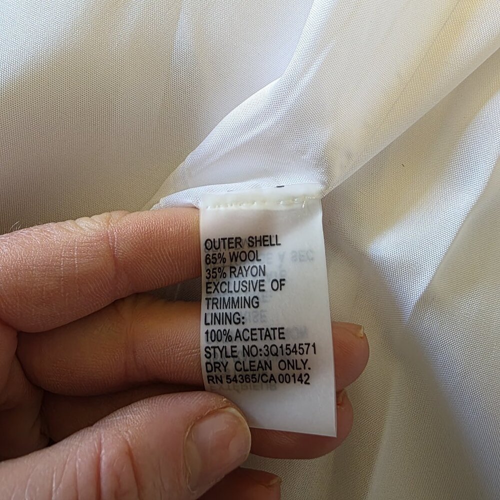 Peter Nygard Ivory Wool Embroidered Coat 14 Boho Folk Jacket Longline Tunic L - Picture 11 of 16